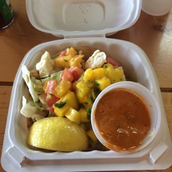 Coconuts Fish Cafe - Container a bit too small. - Seafood Near Me - Kihei, Hawaii Coconuts Fish Cafe - Container a bit too small. - Seafood Near Me - Kihei, Hawaii