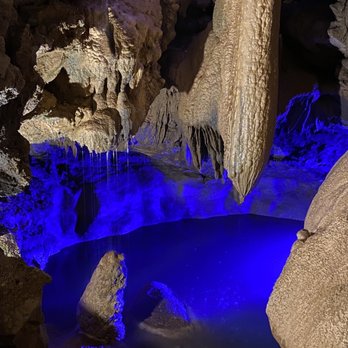Cumberland Caverns - Water falling into pond! - Tours Near Me - McMinnville, Tennessee