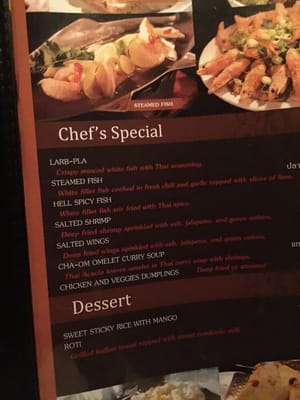Menu photo 5 Hollywood Thai Los Angeles, CA