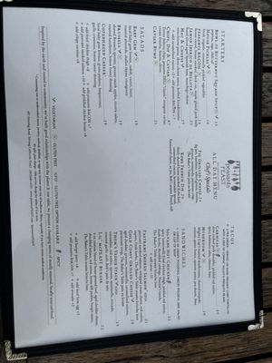 Menu photo 7 peasants FEAST Solvang, CA