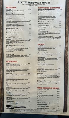 Menu photo 1 Little Sandwich House Chicago, IL Menu photo 1 Little Sandwich House Chicago, IL