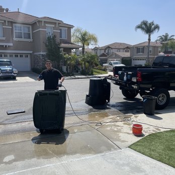 Cleaner Cans California - Maverick working hard - Pressure Washers Near Me