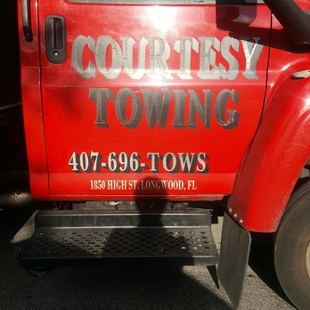 Courtesy Towing - Look for the red flat bed. Great customer service! - Towing Near Me - Longwood, Florida Courtesy Towing - Look for the red flat bed. Great customer service! - Towing Near Me - Longwood, Florida