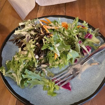 Nine Mile - Side salad; the tahini dressing is awesome!! - Caribbean Near Me - Asheville, North Carolina Nine Mile - Side salad; the tahini dressing is awesome!! - Caribbean Near Me - Asheville, North Carolina
