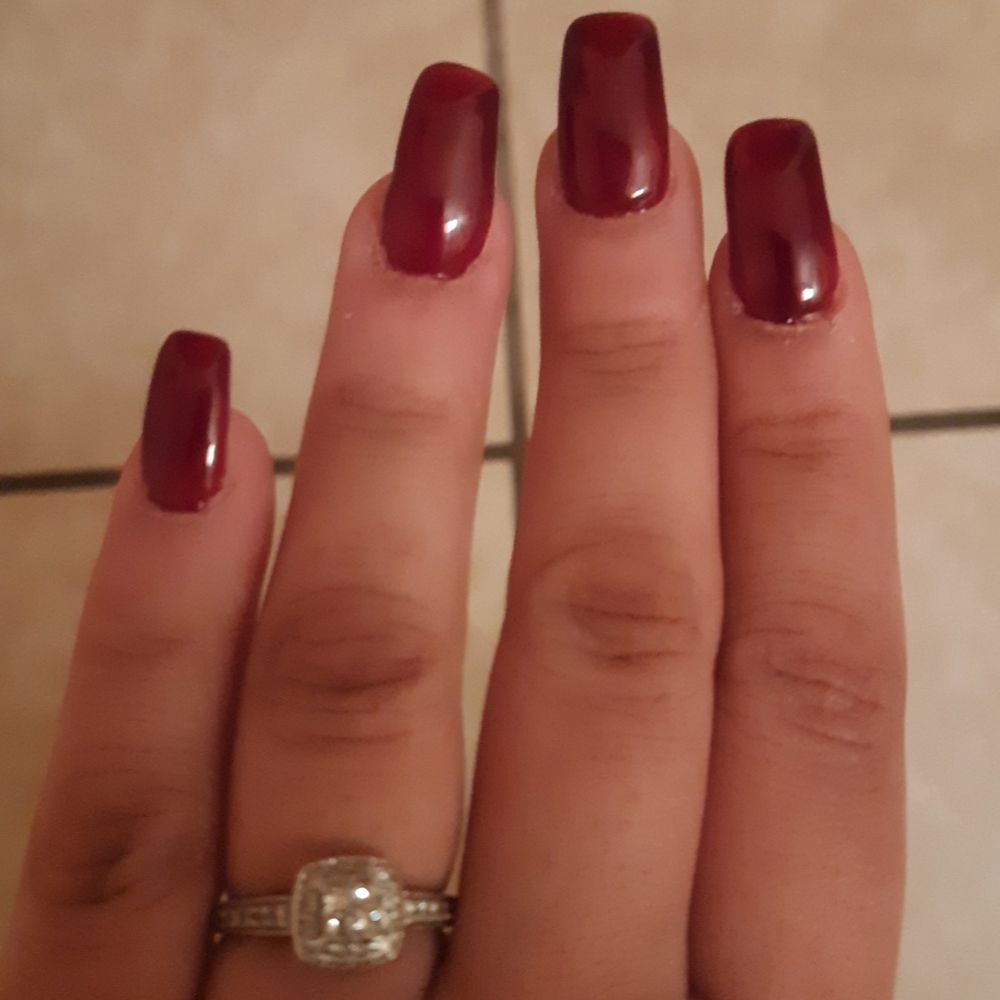 Nails 4 you - These were supposed to be thin top coffins. As you can see they have no shape or pattern bumpy and horrible. I'm so upset. - Nail Salons Near Me - El Paso, Texas