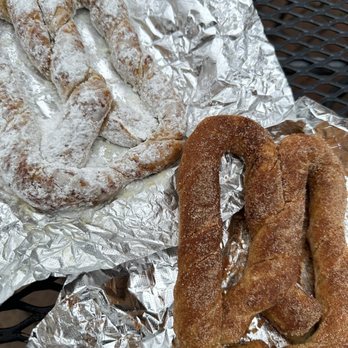 Patriot Pretzel - two pretzels on aluminum foil - Pretzels Near Me - Kernersville, North Carolina Patriot Pretzel - two pretzels on aluminum foil - Pretzels Near Me - Kernersville, North Carolina