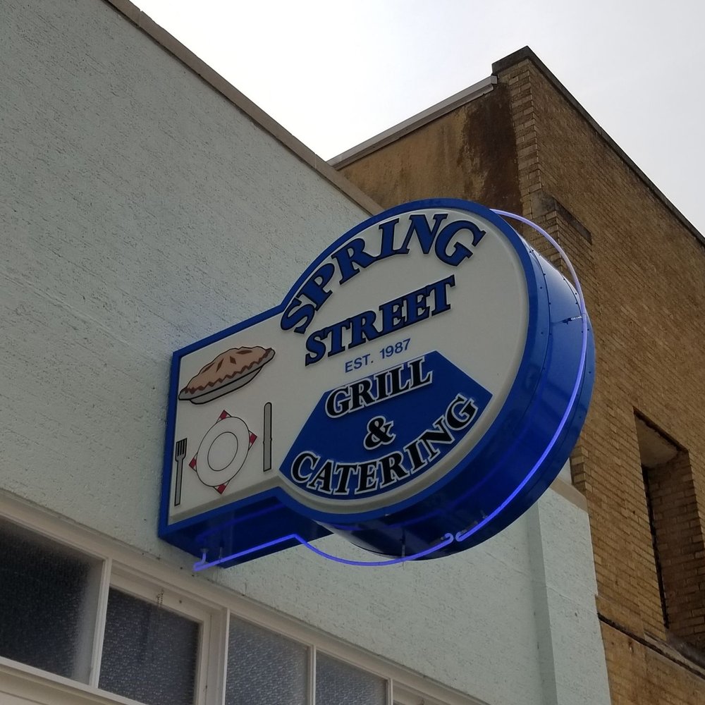 Spring Street Grill & Catering - a sign for spring street - New American Near Me - Springdale, Arkansas Spring Street Grill & Catering - a sign for spring street - New American Near Me - Springdale, Arkansas