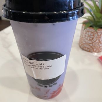 Boba N Chai - Taro Treasure with Strawberry jelly - Bubble Tea Near Me - Cary, North Carolina