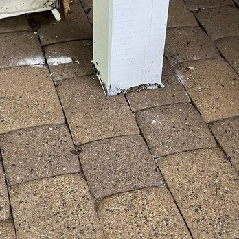 Deck Helmet - No tape was used around any of the support posts. - Decks & Railing Near Me