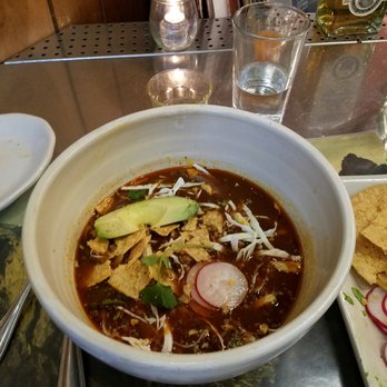 Dove's Luncheonette - Pozole with all of the fixings (cabbage, chips and avocado) - Southern Near Me - Chicago, Illinois Dove's Luncheonette - Pozole with all of the fixings (cabbage, chips and avocado) - Southern Near Me - Chicago, Illinois