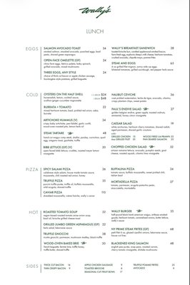 Menu photo 1 Wally's Las Vegas, NV Menu photo 1 Wally's Las Vegas, NV