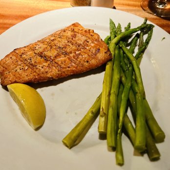 Charleston's - Salmon and asparagus prepared my way. I also removed all dairy & gluten from my salad, dressing and baked potato- arrived perfect! - American Near Me - Oklahoma City, Oklahoma Charleston's - Salmon and asparagus prepared my way. I also removed all dairy & gluten from my salad, dressing and baked potato- arrived perfect! - American Near Me - Oklahoma City, Oklahoma