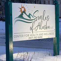 Smiles of Alaska - Curbside sign.