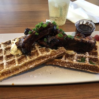 Joe's Farm Grill - Ribs and waffles, not only delicious, but presentation is always a 10! - American Near Me - Gilbert, Arizona