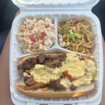Aina Grill - 808 cheesesteak, Mac Salad, Fried Noodles Local Style - American Near Me - Waipahu, Hawaii