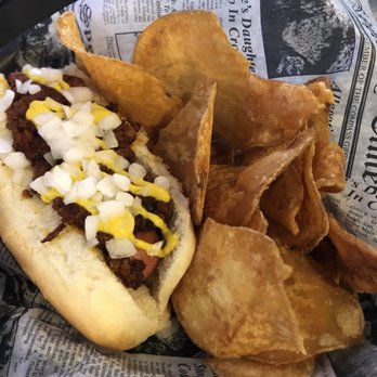 Pintown Pizza and Lanes - a hot dog and chips - Pizza Near Me - Chesaning, Michigan Pintown Pizza and Lanes - a hot dog and chips - Pizza Near Me - Chesaning, Michigan