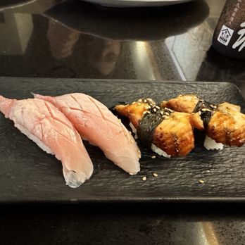 Sakura Bistro Tapas & Sake Bar - Nigiri with amberjack and eel - Sushi Bars Near Me - Oakland, California