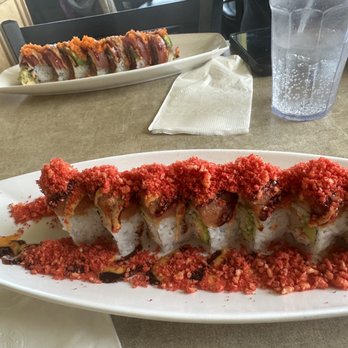 Sushi Garden - Hot Cheetos Roll and Spicy Jay in the background - Japanese Near Me - Watsonville, California Sushi Garden - Hot Cheetos Roll and Spicy Jay in the background - Japanese Near Me - Watsonville, California