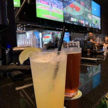Tom's Watch Bar - Minneapolis - Pineapple ginger mocktail and Sam Adam's seasonal - Sports Bars Near Me - Minneapolis, Minnesota Tom's Watch Bar - Minneapolis - Pineapple ginger mocktail and Sam Adam's seasonal - Sports Bars Near Me - Minneapolis, Minnesota