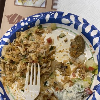 Shawarma Press - Cockroach in rice bowl - Mediterranean Near Me - Frisco, Texas