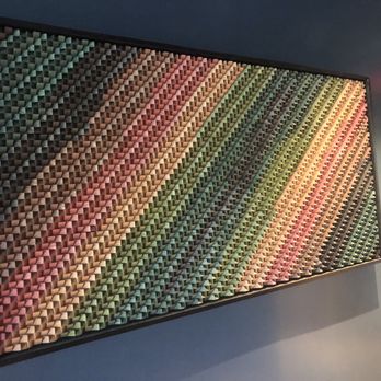 The Optimist - Made from hundreds of small wooden pieces - Coffee & Tea Near Me - Raleigh, North Carolina