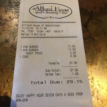 Altland House Grill & Pub - Pubs Near Me - Abbottstown, Pennsylvania