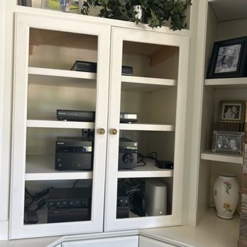 Jose Olandes Finish & Refinish - Built new shelves for entertainment - Painters Near Me - Sylmar, California Jose Olandes Finish & Refinish - Built new shelves for entertainment - Painters Near Me - Sylmar, California