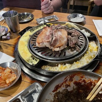 Jin BBQ - Little of everything, spicy noodles, pork, brisket, and what may be the world's most delicious egg. - Korean Near Me - Mesa, Arizona Jin BBQ - Little of everything, spicy noodles, pork, brisket, and what may be the world's most delicious egg. - Korean Near Me - Mesa, Arizona