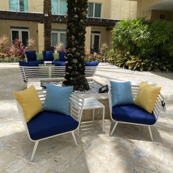 Miami Upholstery and Fabrics - Intercontinental Hotel in Doral Outdoor Upholstery Cushion work.