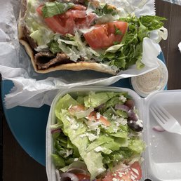 Gyro wrap with a side salad Gyro wrap with a side salad
