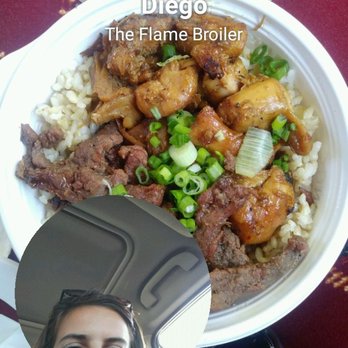 Flame Broiler - Chicken and beef rice bowl - Asian Fusion Near Me - San Diego, California Flame Broiler - Chicken and beef rice bowl - Asian Fusion Near Me - San Diego, California
