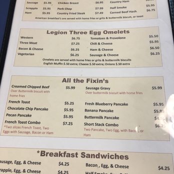 Warrior Cafe Post 176 - Nice breakfast selection. - Breakfast & Brunch Near Me - Springfield, Virginia