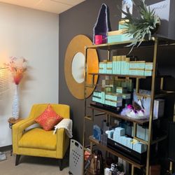 Skinterest Regenerative Esthetics - Small retail area as most of the products are sent directly to the client from our warehouse which has many different lines of cosmetics.