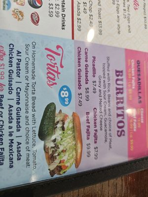 Menu photo 4 Tia's Taco Hut San Antonio, TX