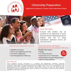 Access California Services - A friendly community reminder that you can still register for our Citizenship Classes! Please call our office at (714) 917-0440 or email Dia