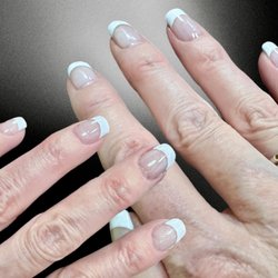 The Nail Addict - French set of Gel Nails that Janette at The Nail Addict did!