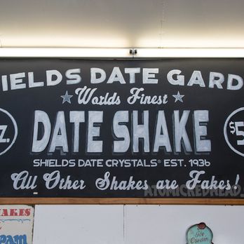 Shields Date Garden - Be sure to get a date shake! - Fruits & Veggies Near Me - Indio, California Shields Date Garden - Be sure to get a date shake! - Fruits & Veggies Near Me - Indio, California