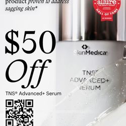 Blue Medi Spa - Save $50 off TNS Advanced+ Serum from SkinMedica NOW, with your ALLE' loyalty rewards account!