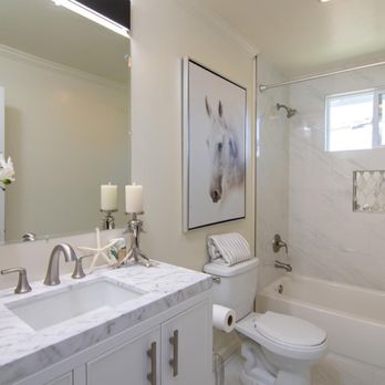 Rett Construction Group - a bathroom with marble countertops - General Contractors Near Me - Palo Alto, California Rett Construction Group - a bathroom with marble countertops - General Contractors Near Me - Palo Alto, California