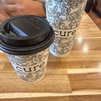 Cure Coffeehouse - Chai latte with oatmilk and pumpkin spice syrup - Coffee & Tea Near Me - Suffolk, Virginia