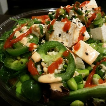 Poke Guys - Vegetarian bowl with sirracha, raw jalapeño, spicy mayo, edimame, and tofu - Hawaiian Near Me - Toronto, Ontario Poke Guys - Vegetarian bowl with sirracha, raw jalapeño, spicy mayo, edimame, and tofu - Hawaiian Near Me - Toronto, Ontario