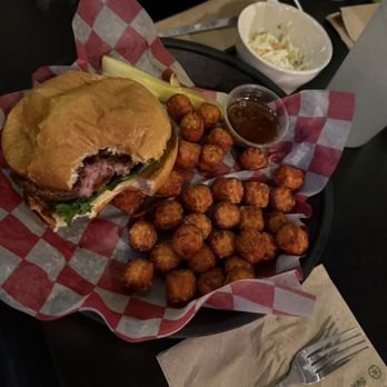 Gunselman's Tavern - Burger of the month with sweet potato tots. Incredible. I don't even like sweet potatoes and couldn't stop eating them. - Bars Near Me - Fairview Park, Ohio Gunselman's Tavern - Burger of the month with sweet potato tots. Incredible. I don't even like sweet potatoes and couldn't stop eating them. - Bars Near Me - Fairview Park, Ohio