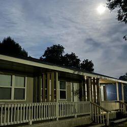 Florence Marina State Park - Moonlight lights up efficiency cabins