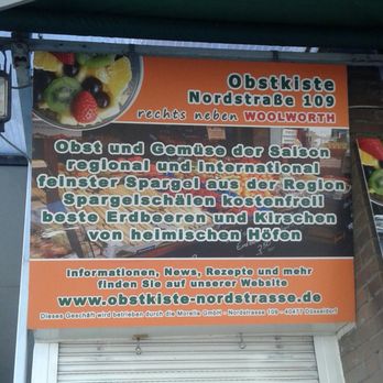 Obstkiste - Advertising: Fruits and vegetables of the season. Regional and international. Asparagus peeler for free. - Fruits & Veggies Near Me - Dusseldorf, NW