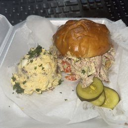 Turkey salad sandwich