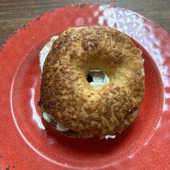 Serendipity Brews - Asiago bagel with cream cheese - Coffee & Tea Near Me - Mount Dora, Florida