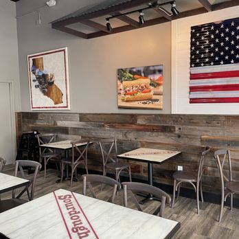 Sourdough & Co.  - Look @ this modern tables and chairs! Always soo clean when we go there! :) - Salad Near Me - Daly City, California