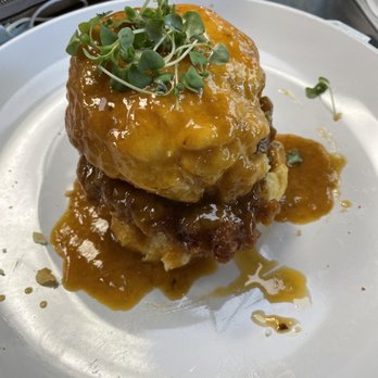 True Flavors Diner - Hot honey butter chicken biscuit - Diners Near Me - Durham, North Carolina
