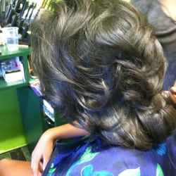 Emphatic Hair Design - Stephanie's work!! (Press and Curl)