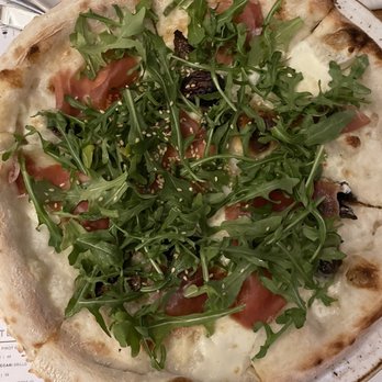 Sixty Vines - White pizza w fig, honey, prosciutto and sesame - New American Near Me - Plano, Texas Sixty Vines - White pizza w fig, honey, prosciutto and sesame - New American Near Me - Plano, Texas